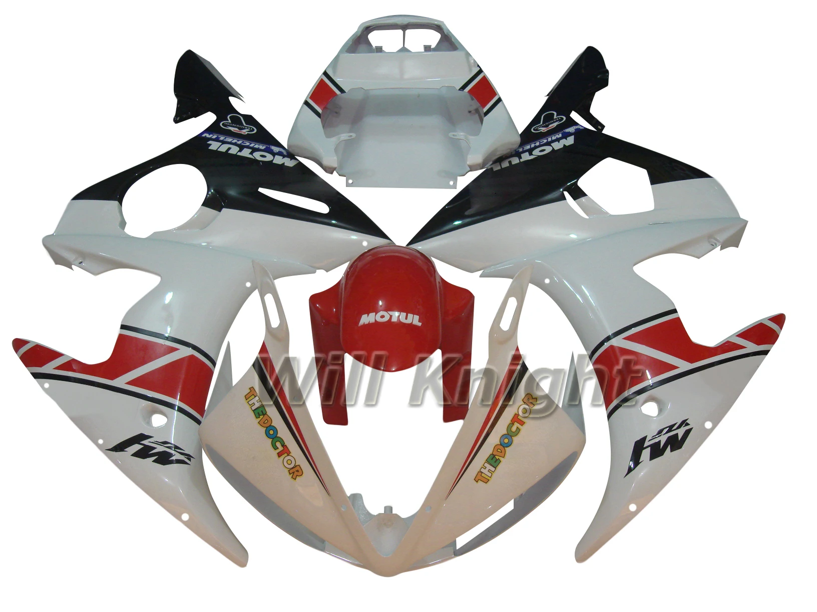 

ABS Bodywork Injection Fairing Kits for Yahama YZF R6 2005 Silver Black Body Cover