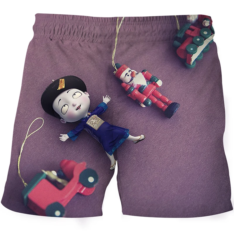 

Summer Style New Cartoon T-shirts Cute Zombie Kids Casual Fashion Shorts For 4-14years Children's Shorts Quick-dry Beach Pants