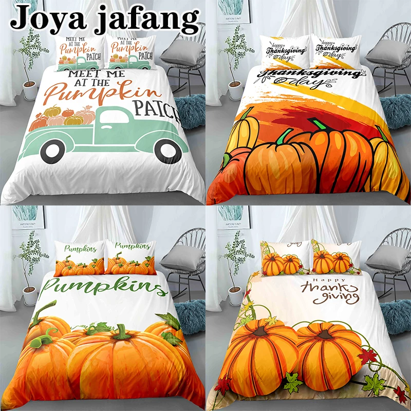 

3D Bedding Set Cover Painting Pumpkin Printing Bedding Set Fashionable Home Bed Set