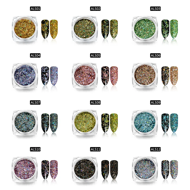 1 коробка для ногтей блестки розовое золото голографическая пудра 3D блеск 0 5 г