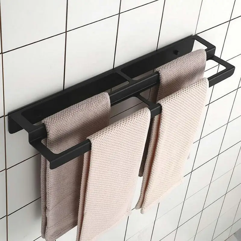 MAEBOW черное пространство алюминиевое оборудование для ванной комнаты вешалка