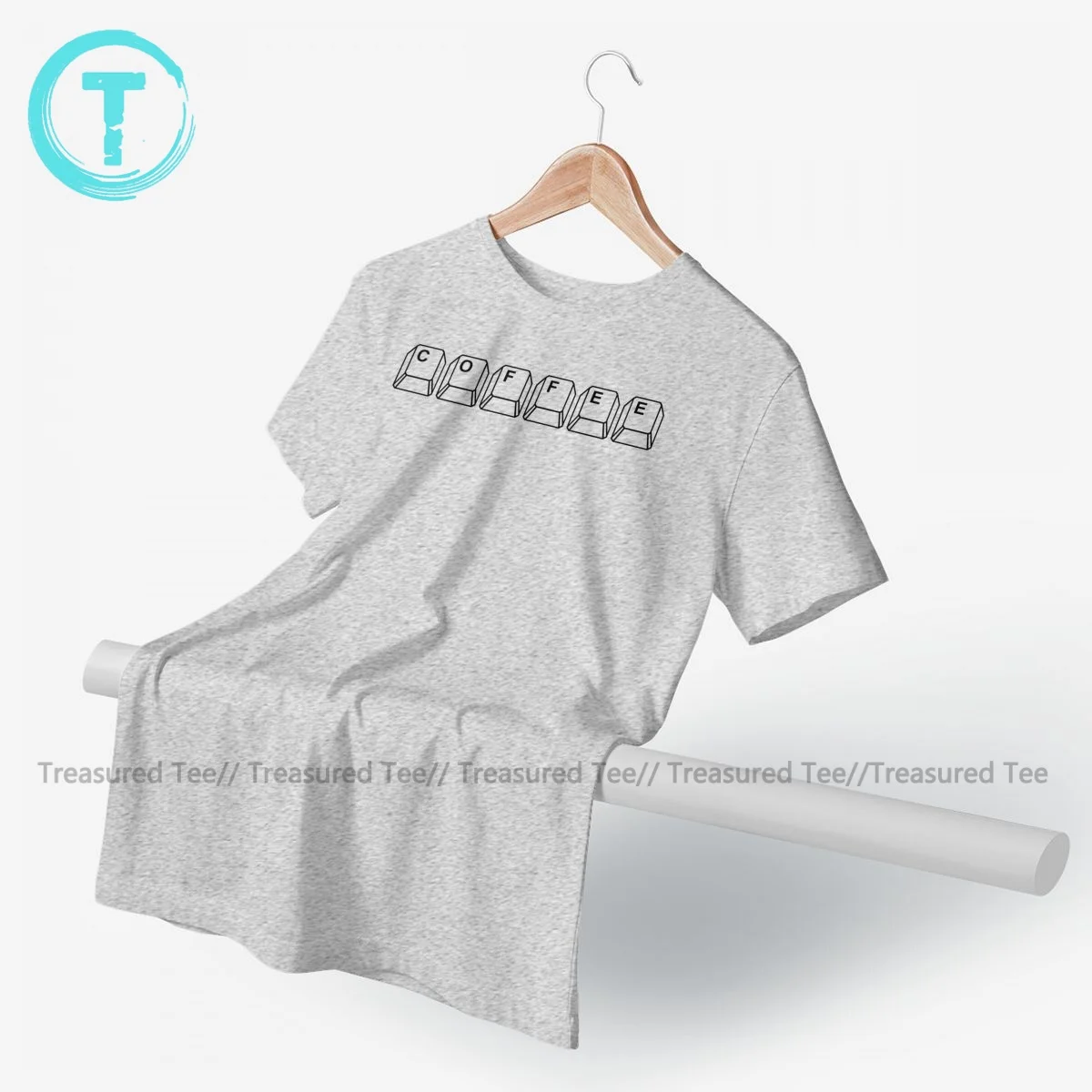 

Coffee Tee Shirt Fashion Short Sleeves Cotton T Shirt Streetwear Printed Tshirt Big Male
