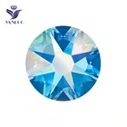 YANRUO 2088NoHF не горячая фиксация диаманта элемент покрытие Сапфир AB 8 большой 8 маленькая лента для горячей фиксации железо на страз стразы платье