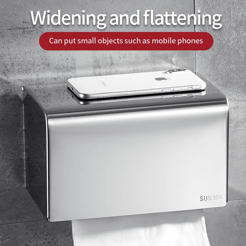 Держатель для бумаги современное крепление на стену рулон 304 нержавеющая сталь