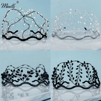miallo handmade crystal crown headbands for women hair accessories pearl bridal wedding tiaras and crowns party hair jewelry