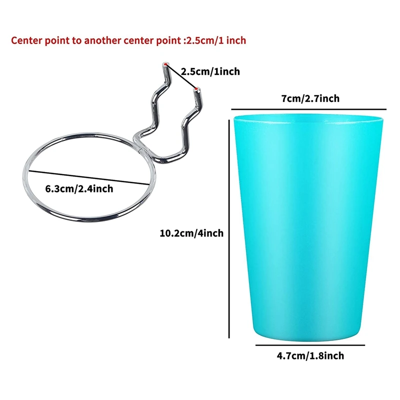 

7 Sets Pegboard Hooks with Pegboard Cups Ring Style Pegboard Bins with Rings Pegboard Cup Holder Accessories