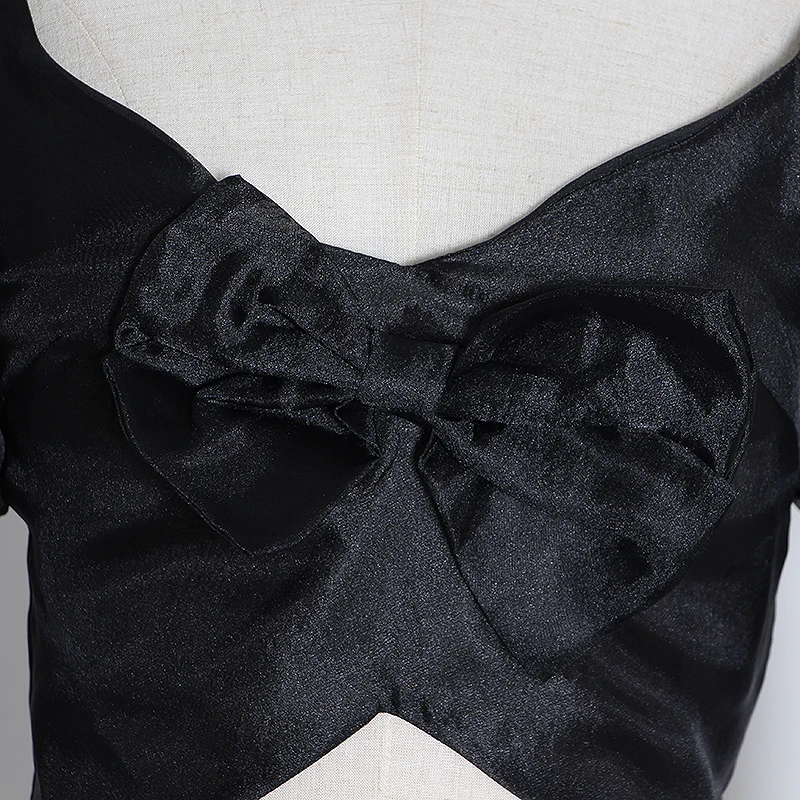 TWOTWINSYLE пикантная обувь с бантом и Вечеринка блузки для Для женщин v-образный вырез