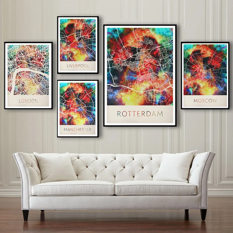 Алмазная картина европейский город карта алмазная абстрактная вышивка крестом