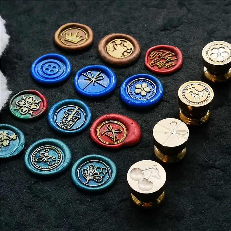 

1Pc 15mm Wax Seal Stamp Vintage small size Wax Sealing Stamps Animal/Plant Mini Stamp Wax Seal for Envelopes Invitations Wedding