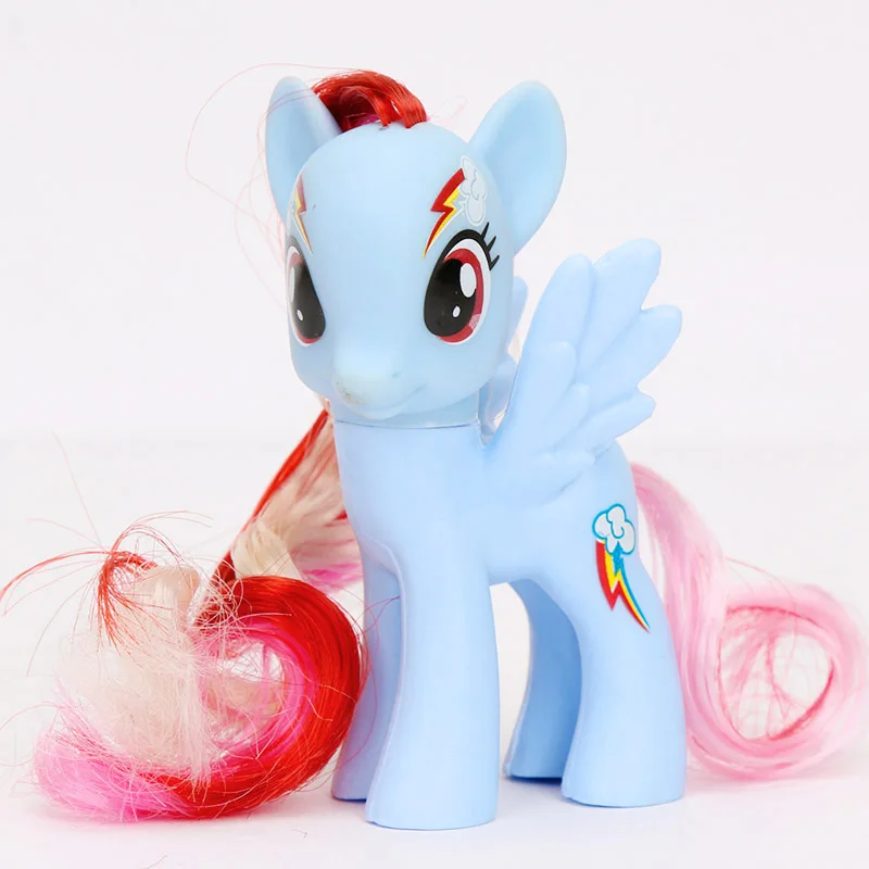 Набор из 6 игрушки My Little Pony Friendship is Magic Rainbow Dash Twilight Sparkle Pinkie Pie Rarity PVC Фигурки