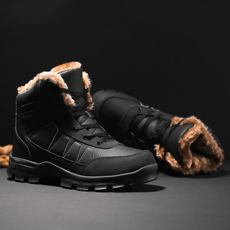 Размеры 39 47 зимние ботинки мужская теплая высококачественная повседневная