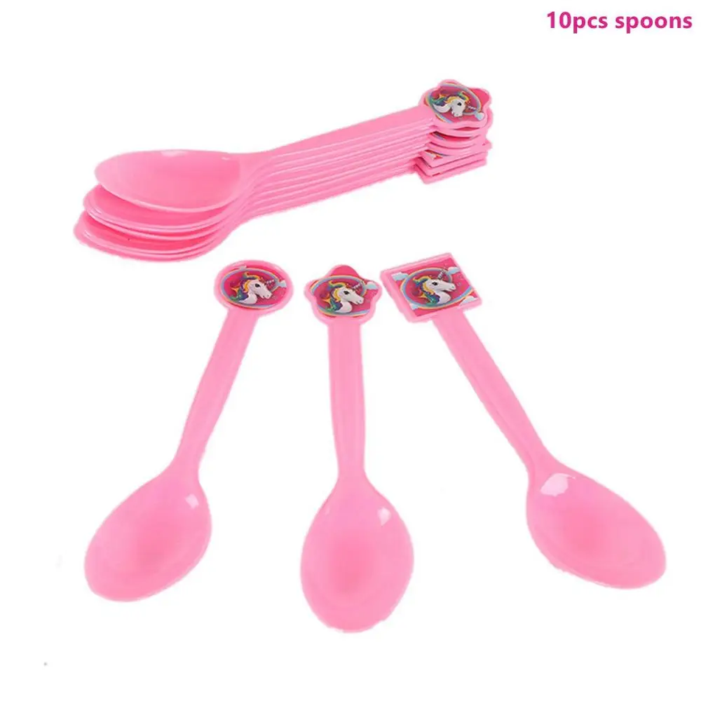 Tableware 7 Taoup 1 Набор тарелок с единорогом, скатерть, чашка, шапка, салфетки с единорогом, вечерние одноразовые столовые приборы, праздничные вечерние принадлежности на день рождения - Цвет: Tableware 7
