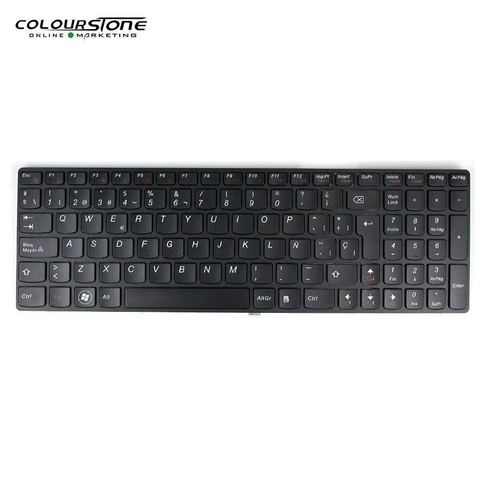SP Клавиатура для Lenovo G580 Z580 G580A V580A Z580A G580AH G580AM G580G G585 G585A G585AR G590 испанская черная