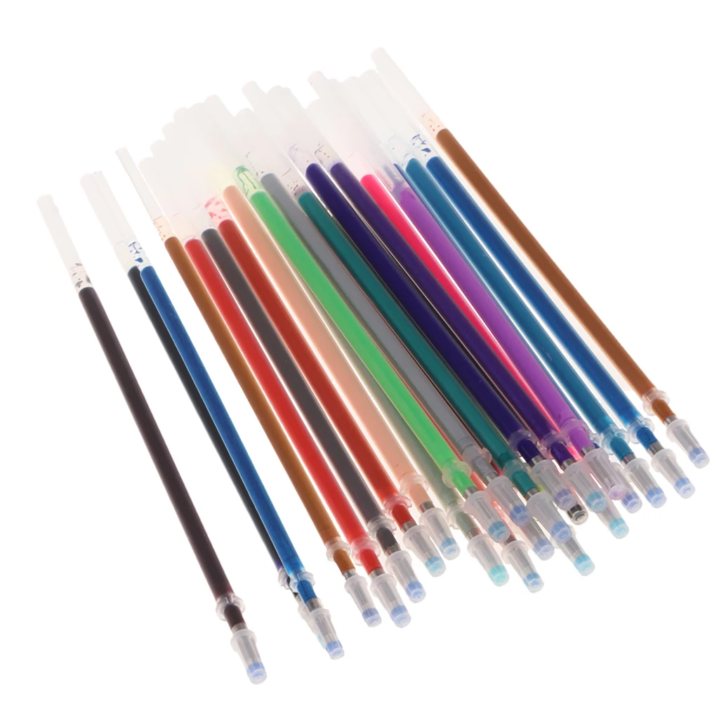 24 шт 0 5 мм Цвет Фул гелевая ручка флуоресцентный для заправки зажигалок картридж