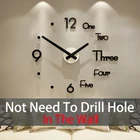 2019, бесплатная доставка, настенные часы сделай сам, современный дизайн, 3D настенные часы с наклейками, бесшумные домашние украшения для гостиной, кварцевые часы, украшение для комнаты