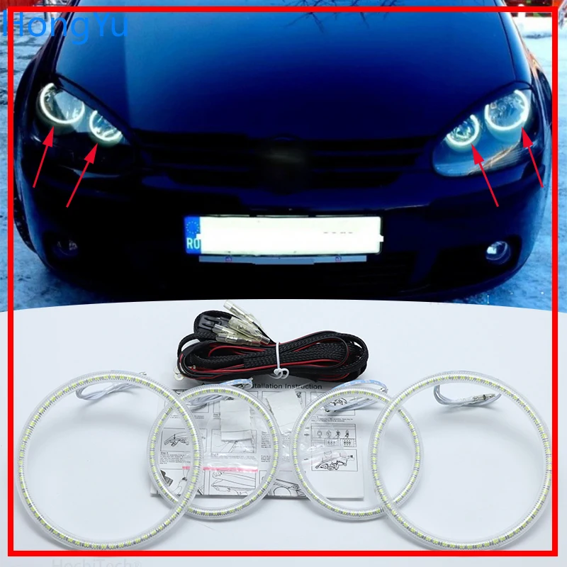 

For VOLKSWAGEN VW golf 5 Rabbit Jetta R32 V mk5 2004-2009 Excellent Angel Eyes Ultra bright smd led Angel Eyes kit