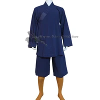 summer cotton shaolin buddhist arhat monk kung fu suit meditation tai chi uniform wushu martial arts clothes