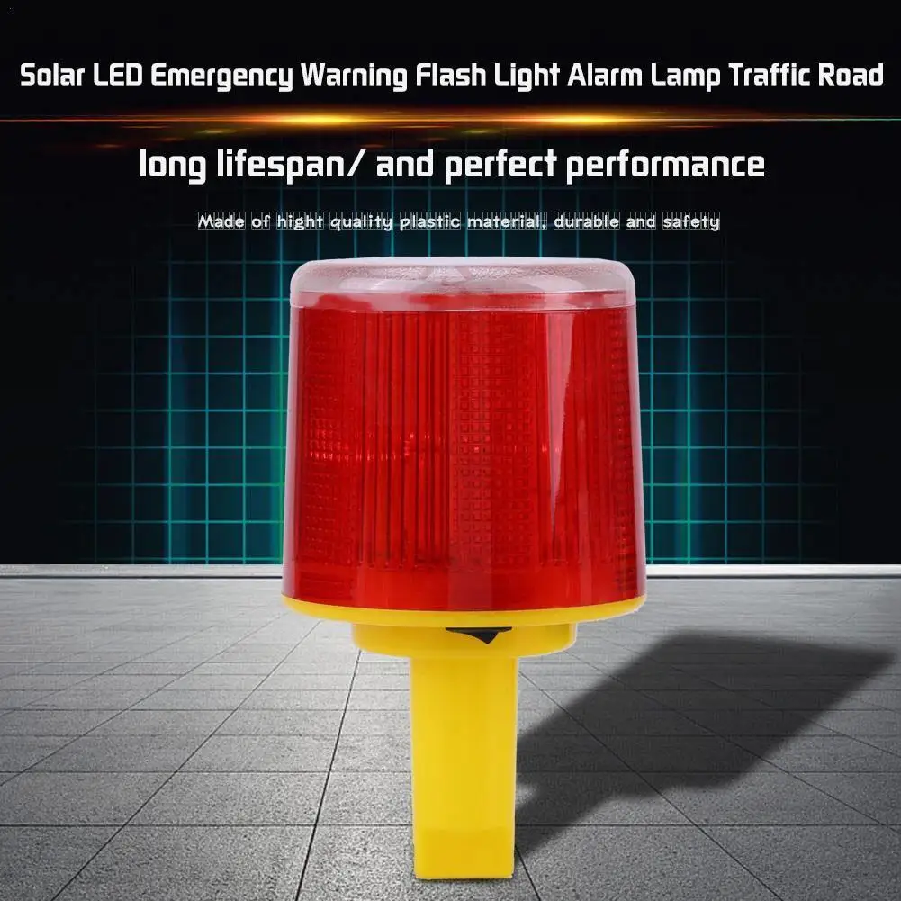 

Solar Powered Traffic Warning Light LED Bulb Lamp For Construction Site Harbor Road Emergency Lighting Traffic Indicator Light