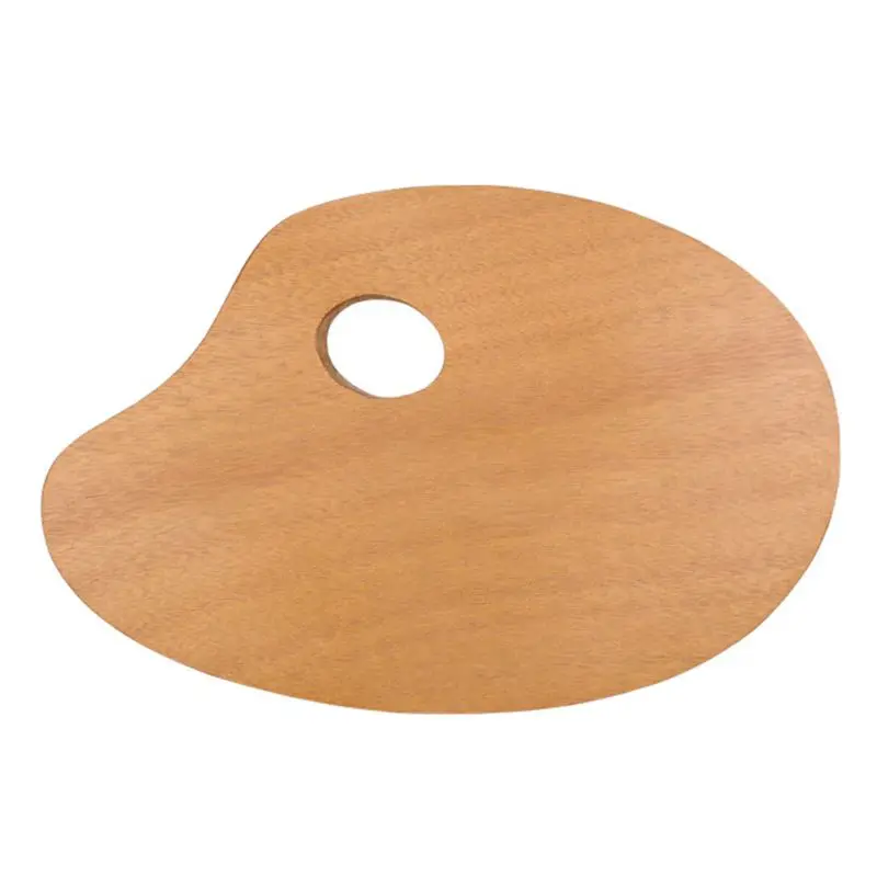 

Sealed Oil Oval Oil Painting Palette Beautiful And Durable Acrylic Solid Wood Quality Simple Art Painting Tools Color Board