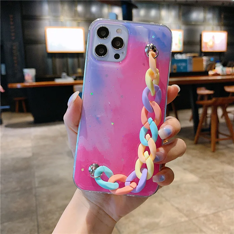 Цветные гладкие блестящие чехлы со звездами для iphone 11 чехол 12 pro max 6 7 Plus 8 plus XR xs X
