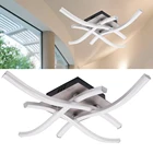 Современный светодиодный потолочный светильник, алюминиевая лампа в форме раздвоения для спальни, гостиной, декоративная лампа, 18 Вт, 24 Вт, 85-265 в