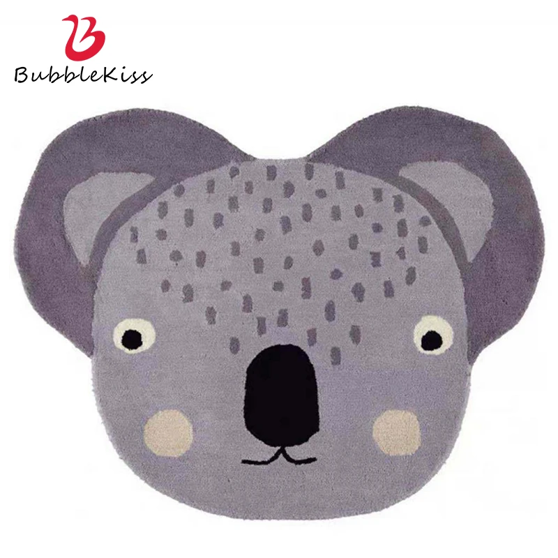 

Милые декоративные напольные коврики для детской комнаты из пушистой овечьей шерсти в стиле коалы Bubble Kiss, коврики для гостиной, мягкие пуши...