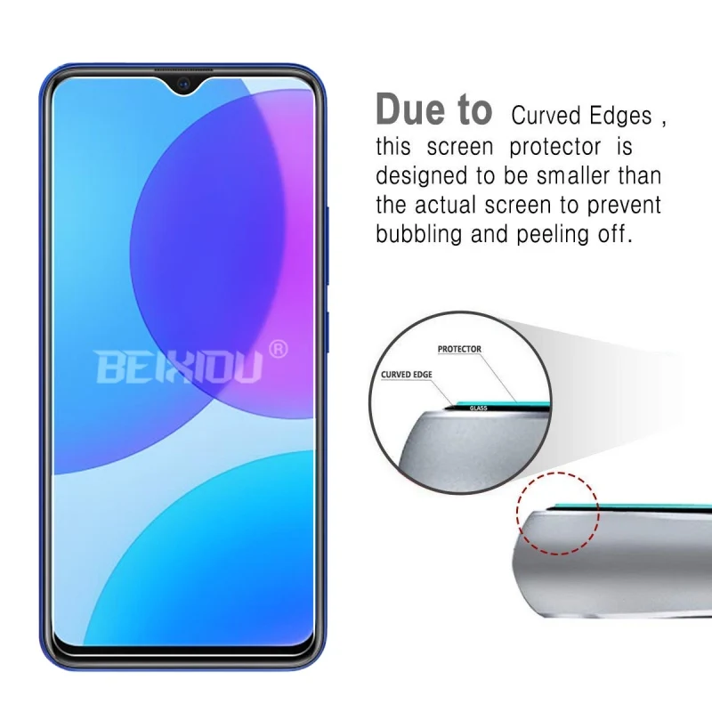 2 шт Полное закаленное стекло для vivo U3 защита экрана 2.5D 9h защитная пленка|Защитные