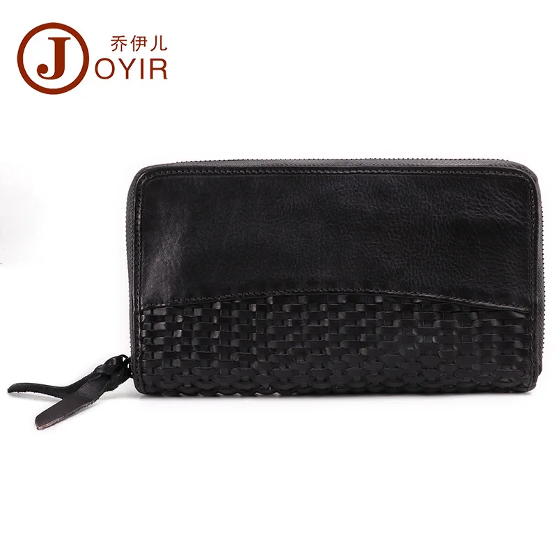 

Retro Business MEN'S Wallet Hand-woven Multi Card Bit Clutch Bag Fashion Casual MEN'S Real-leather Bag