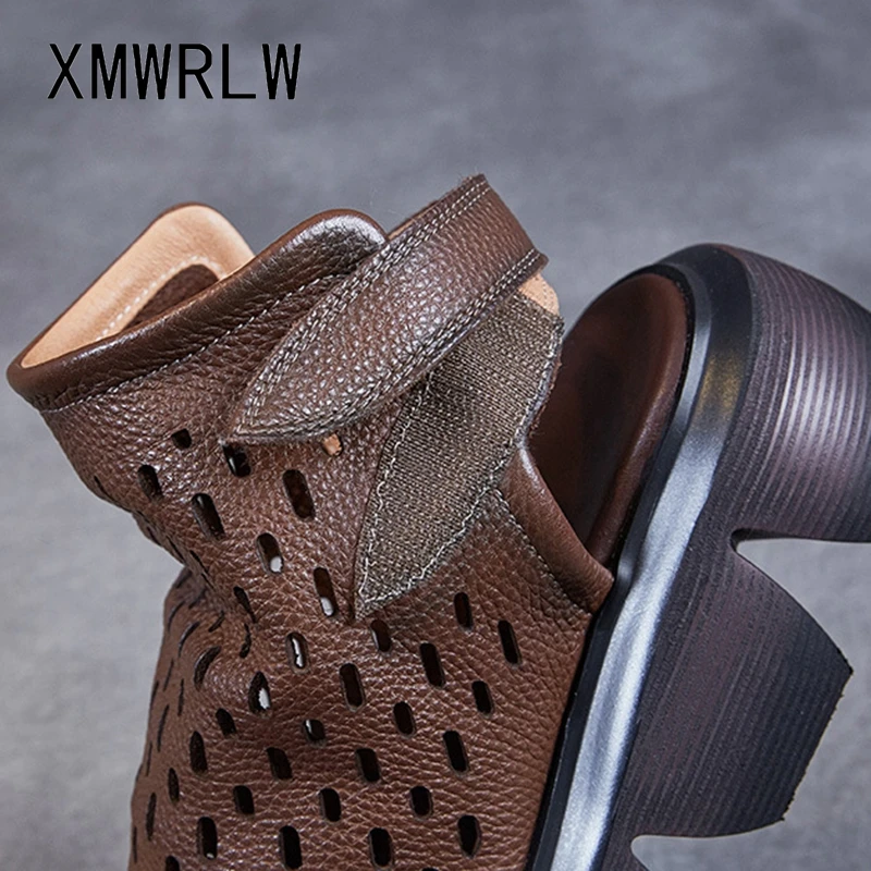 Сандалии XMWRLW женские из натуральной кожи босоножки ручной работы в ретро стиле