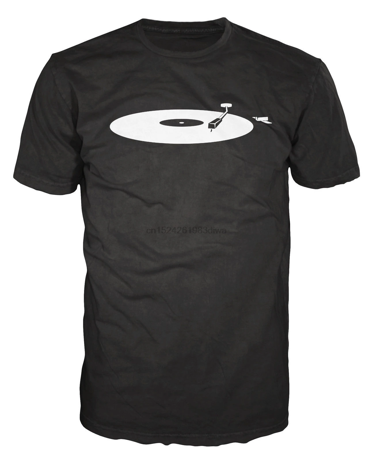 

Running Record Player Hipster Vinyl DJ Music Producer Fashion Swag T-shirt Free shipping cheap tee Summer Men fashion Tee