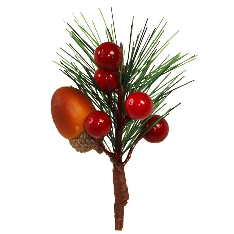 

10 шт рождественские ягодные ветви сосновые искусственные ветви поддельные стебли мини пластиковый ягодный искусственный красный вишневый...