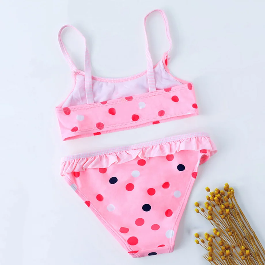 Женский раздельный купальник детский из двух предметов комплект бикини в