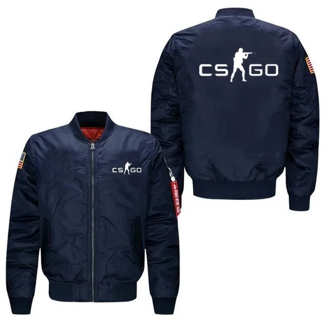 Мужская Летающая куртка Game CS GO зимняя теплая Приталенная толстовка в стиле