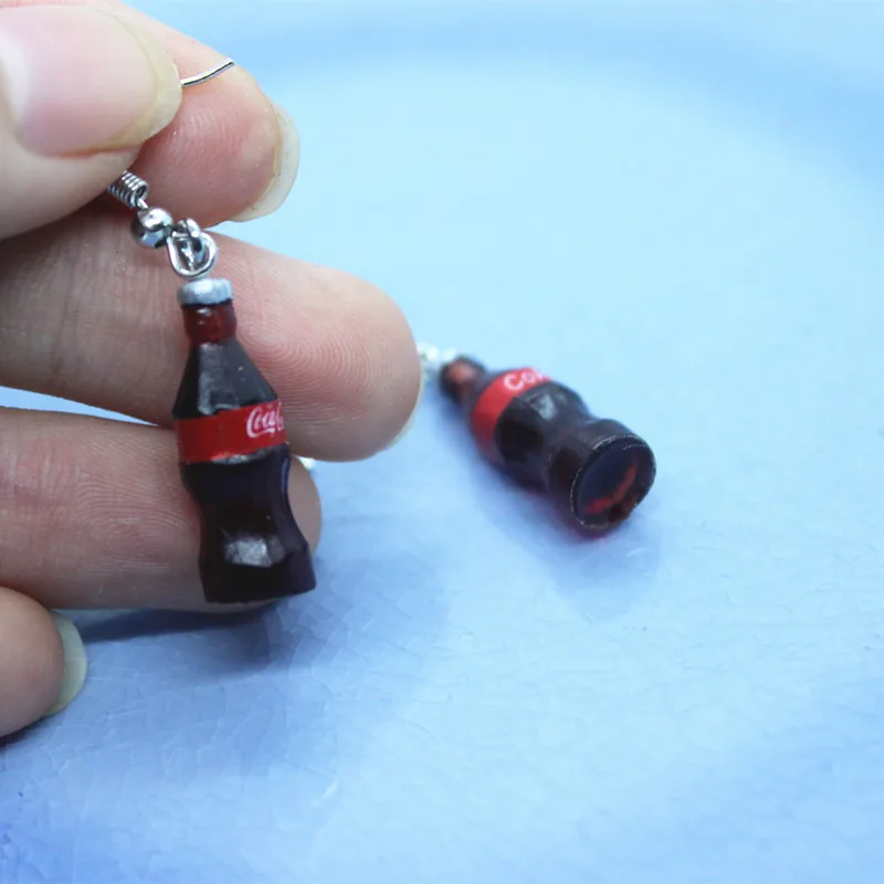 Забавные мини-висячие серьги из каучука Кока женские модные креативные