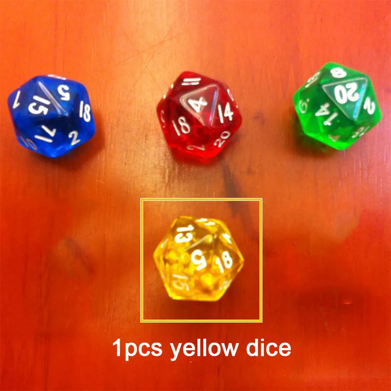 1pcs Yellow Dice Кости мешок Подземелья и Драконы DND выделенный кости мешок подземный город бархат карты Таро ювелирные изделия шнурок коробка с кубиками посылка Горячая - Цвет: 1pcs Yellow Dice