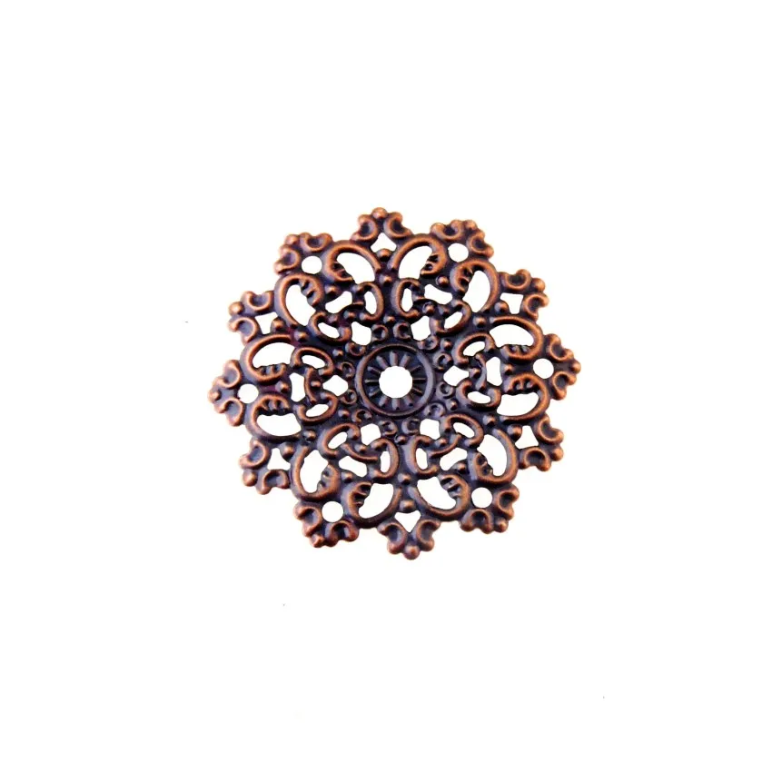 

Free shipping 20Pcs Filigree Flower Wraps Connectors Metal Crafts Decoration DIY Findings 4.7x4.7cm