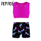 Танкини для девочек, комплект для танцев, для балета, танцев, тренажерного зала