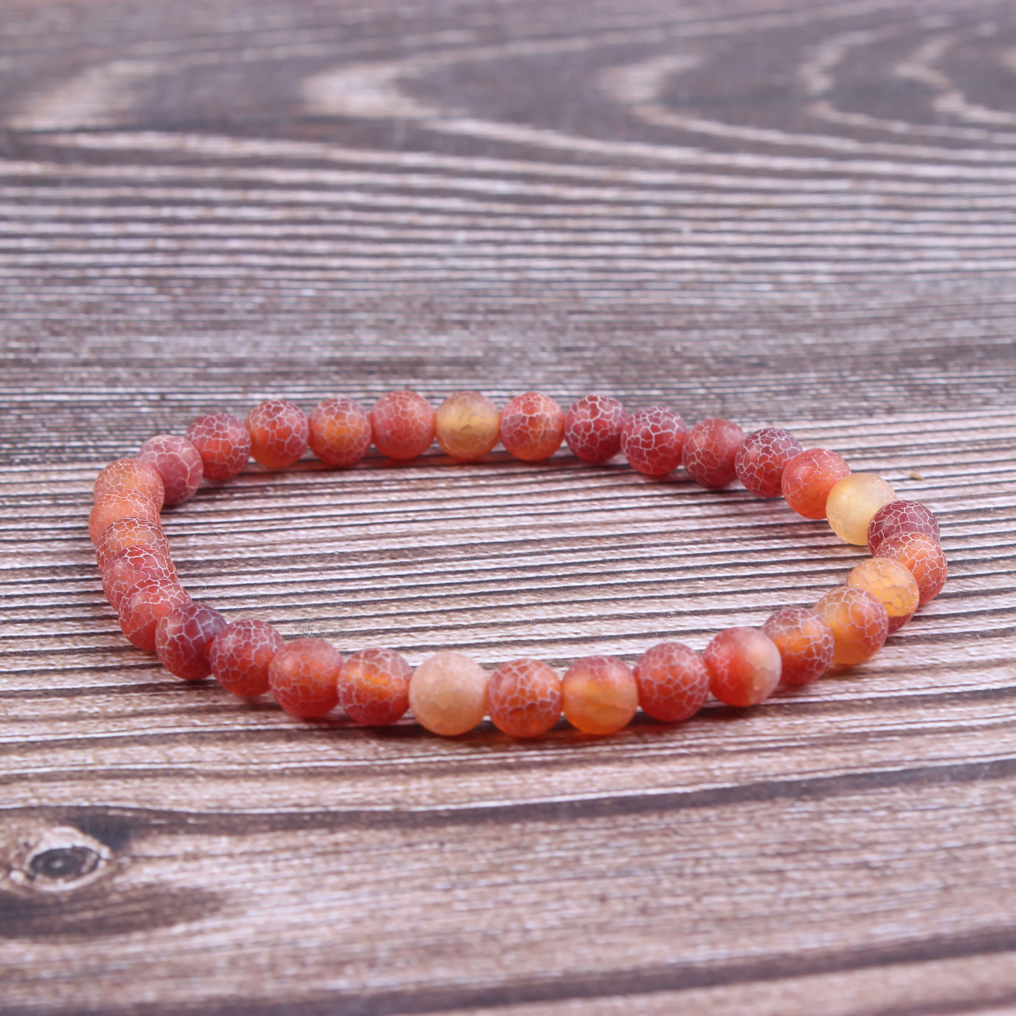 

Fashion jewelry 6 / 8 / 10mm weathered agate hand string natural jewelry beads suitable for men and women accessories