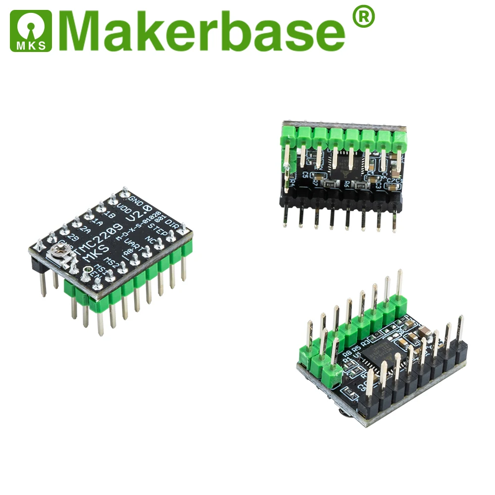 Драйвер шагового двигателя Makerbase MKS TMC2209 2209 StepStick детали для 3D принтера а UART
