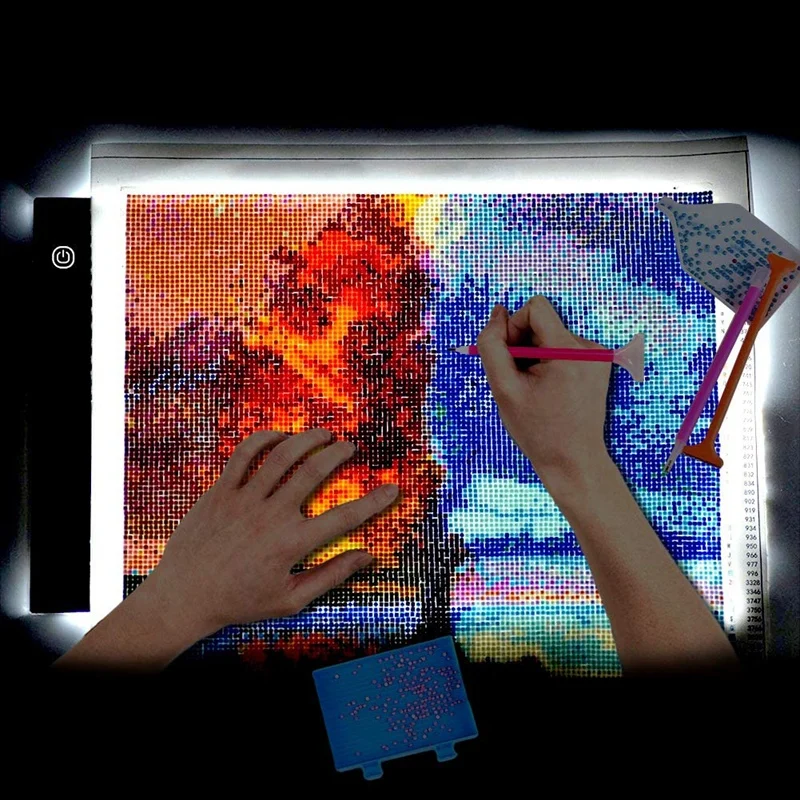 

A4 LED Tracking Light Box, USB Powered Diamond Painting Light Pad, Dimmable LED Light Board, Used for Tracking, Drawing