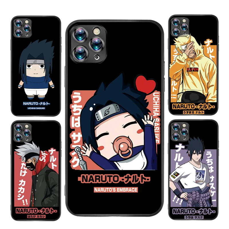 

N-Naruto Akatsuki S-Sasuke Gaara Phone Case For iPhone X XS XR MAX Designer Cellphone Mobilephone Funda Luxury Phone Cove