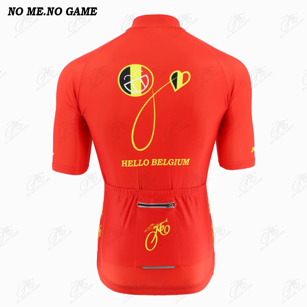 Новый NO ME GAME pro team Джерси для велоспорта из Бельгии черный желтый красный цвет