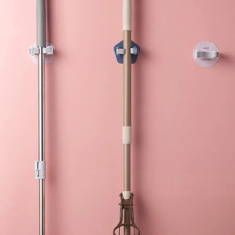 Настенный органайзер для швабры в ванную комнату держатель стеллаж хранения