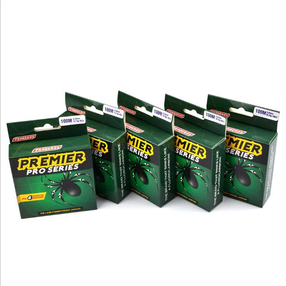 ПЭ плетеная рыболовная леска 4 серии 100 метров 6-100LB мультифиламентная для ловли