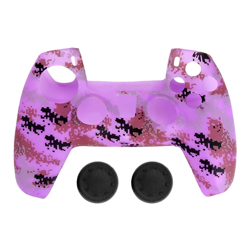 

Silicone Case Dustproof Skin Protective Cover with Joystick Thumb Stick Cap Anti-Slip for playstation PS5 Controller