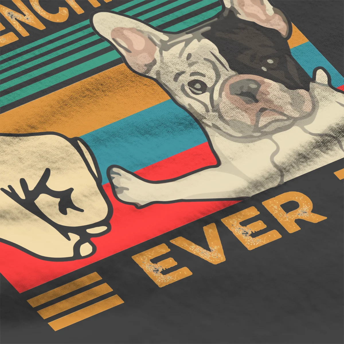 Лучшая мужская футболка с надписью French Dad Ever топы круглым вырезом для любителей