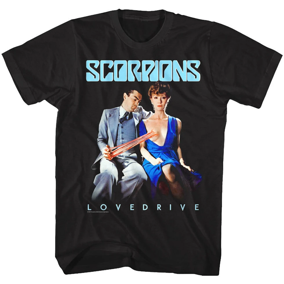 Scorpions Lovedrive Мужская футболка Gum Glam рок группа альбом Обложка арт туристический
