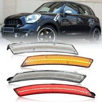 4pcs clear lens led side marker lamps for 2007 2016 mini r55 r56 r57 r58 r59 r60 r61 amber red turn signal light
