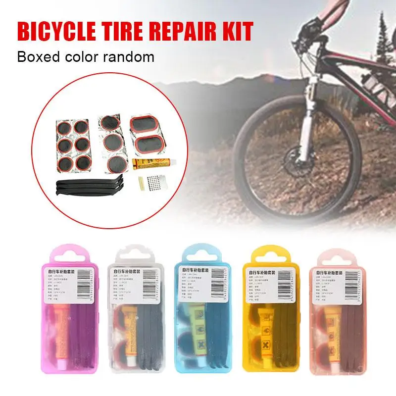 

Outdoor Cycling Tyre Repair Tool Bicycle Tire Patch Kit Rubber 19pcs Patches Emergency Tyre Repair Suit Survival Practical