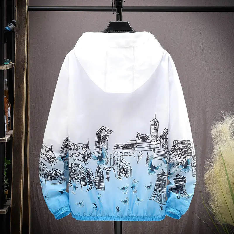 

Ice silk men's sunscreen clothing men's anti ultraviolet trend ultra thin clothing new fashion summer breathable coat